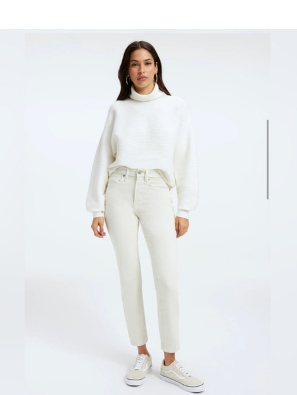 Good American Good Classic High-Rise SlimStraight Jeans in Bone 25/0